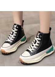 White shoes women's shoes 2021 Korean version of the autumn new thick-soled casual increase flat-soled women's shoes trend