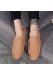 Leather men's shoes luxury brand men's casual shoes comfortable non-slip shoes men's genuine driving shoes simple fashion shoes