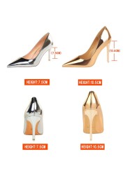 BIGTREE Shoes Woman Pumps Patent Leather High Heels Shoes Women Basic Pump Wedding Shoes Female Stiletto High Heels Women Shoes Plus Size 43