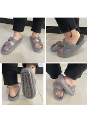 Lucifer Summer Platform Indoor Slippers Women Shoes EVA Soft Sole Non-slip Flip Flops Woman Thick Soled Slippers Home Flats