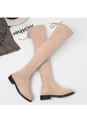 Stretch over the knee boots increased round toe women's boots autumn and winter casual sexy long boots 35-40 women's high boots