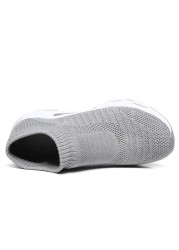 2022 New Women's Shoes; Knitted Air Cushion Mesh Shoes Light Casual Socks Shoes Breathable Sneakers Women's Zapatillas Mujer