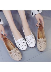 2022 Spring New Summer White Sneakers Women Mesh Flat Shoes Nurse Flats Shoes Casual Ballet Shoes Women 40