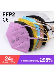 5-200pcs KN95 Mask 5 Layers Filter CE FFP2 Mascarillas ffp2masken Mouth Protective Reusable Face Masks Respirator Mask