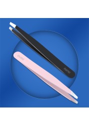 LLANO Eyebrow Tweezers Removal Makeup Tools Stainless Steel Slanted Eye Brow Clip Fine Hair Puller Face Care Eyebrow Scissors