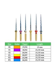 Dental Heat Activated Files Blue Endo Files Drive Use Rotary Files SX-F3 25mm For Root Canal Treatment