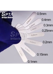 Dental Proximal Interval Measuring Ruler Measuring Dentist Gap Dental Stainless Steel Reciprocating IPR Orthodontic System Autoclave