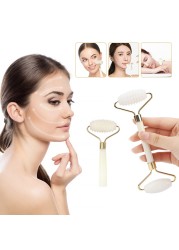 White Jade Roller Gua Sha Set White Jade Massager Anti Aging Eye Puffiness Wrinkle Skin Care Facial Massage Eyes Slimming