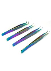 Stainless steel eyelashes tweezers makeup professional eyelashes tweezers tweezers eyebrow tweezers excellent closure