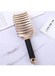 Hair Scalp Massage Comb Bristle Brush Nylon Women Wet Dry Curly Detangling Hair Brush Salon Hair Styling Tool Dropship