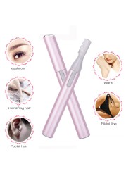 Electric Hair Remover Eyebrow Trimmer Scissors Epilator Men Razor Cutting Machine Lady Makeup Mini Shaver Razor