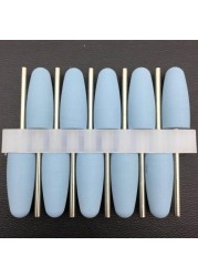 10pcs/set 10*24mm Rubber Silicone Nail Drills Big Head Bits Nail File Grinders For Manicure Pedicure Cuticle Clean Tools 15