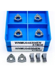 Alloy Tool WNMU040304 EN WNMU040308 Double-sided Hexagonal Quick Feed Milling Insert Replacement APMT1135 Milling Insert