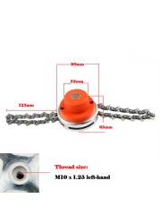 Universal Lawnmower Head With Heavy Chain Metal Grass Trimmer Tool Brushless Cutter For Garden Trimmer Gas Cutter Spare Parts