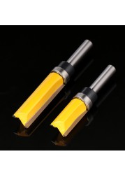 XCAN 8mm Shank Flush Trimming Router Bit Pattern Bit Upper Lower Bearing 5/8" Blade Template Wood Mills Cutter Carpenter