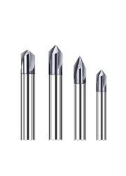 Chamfer Milling Cutter Carbide Angle Anti Chamfer End Mill Deburring V Grove Router 60 90 120 Degree 2 3 Flutes