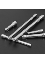 1/4 3/8 1/2 CRV Socket Ratchet Wrench Extension Bar 50/75/100/125/150/250mm Long Bar Steering Sleeve Connecting Rod Accessories