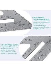 7 Inch Triangular Ruler 90 Degree Square Ruler Carpenter Measuring Tool Angle Protractor