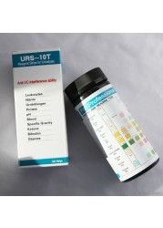 100 Strips URS-10T Urinalysis Reagent Strips 10 Urine Parameters Test Strip Leukocytes Nitrite Polybilinogen Protein pH