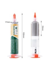 38g BGA Tin Soldering Paste Lead 10cc Syringe Liquid Flux Soldering Tool Medium Temperature Melting Point 183C Tin Soldering Paste