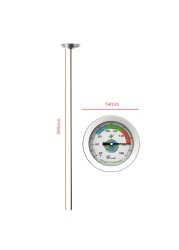 50cm Compost Soil Tester Meter Measurement Probe Stainless Steel Thermometer Temperature Monitor for Garden Lawn Plant Pot