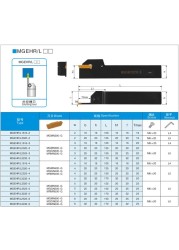 Slitting Tool Holder MGEHR1010 MGEHR1212 MGEHR1616 MGEHR2020 MGEHR2525 Carbide Grooving Insert MGMN150 MGMN200 MGMN300 MGMN400