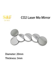 Laser Mo Mirror Dia 20 Thickness 3mm Reflective Mirror for CO2 Laser Cutting Mmachine Engraving Machine