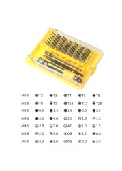 Precision Magnetic Screwdriver Set, 45 in 1, Tools With Tweezers