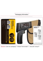 Kaemeasu Infrared Thermometer Professional 50:1 Dual Laser Multifunctional Industry Digital High Temperature Measuring Gun