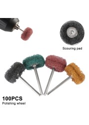 Mini Drill Abrasive Brush Nylon Fiber Abrasive Brush Grinding Sanding Head Buffing Polishing Wheels For Dremel Accessories Tools