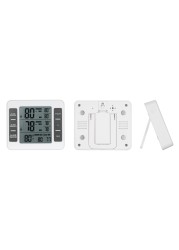 LCD Digital Thermometer Thermometer Weather Station Indoor Outdoor + Wireless Transmitter With C/F Max Min Value Display