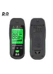 R&D Wood Moisture Meter MT-19 Digital Hygrometer Humidity Detector With Probe Replacement HD Screen Timber Wall Cartoon Tester