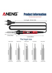 ANENG SL102 Electric Soldering Iron US/EU Plug Adjustable Temperature 220V Digital Display Portable Electric Soldering Tool