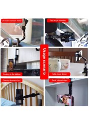 Multifunctional car bracket rearview mirror back seat video shooting kitchen multi-scene use mobile phone holder