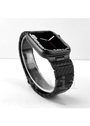 Carbon Fiber Strap for Apple Watch Band 45mm 44mm 40mm 41mm 42/38mm iwatch Lightweight Bracelet Apple Watch Series 7 6 5 4 3 SE