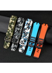 silicone watch strap for casio PROTREK series prw-3000\3100\6000\6100y resin silicone watch strap with waterproof soft strap