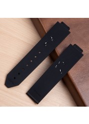 Watchband for Hublot Women Female Rubber Strap Quartz Fusion Silicone Watches Accessories 20*13mm Strap Wrist Band 18mm Buckle