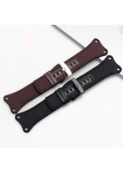 Nylon+Leather Watchband Thickened Canvas Strap For K4b381b6 K4b381b3 K4B384B6 Waterproof Wristband Watch Band 30mm Black With Tool