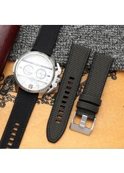 For Diesel Dz4500 Dz4506 DZ7420 DZ4318 Canvas Silicone Watch Strap Men's Officer Series 24 26 28mm Accessories Nylon Watchband