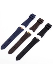 Durable 25mm Silicone Rubber Watches for Patek PP 5711/5712G Watch Strap Gray Waterproof Strap Wristband