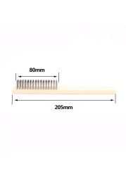 3pcs Wood Handle Stainless Steel Wire Brush Copper Brush for Industrial Appliances Surface/Inner Polishing Grinding Cleaning