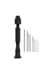 Mini Micro Aluminum Hand Drill Woodworking Drill Rotary Hand Drill Manual With Keyless Chuck HSS Twist Drill Bit Tools