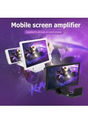 2021 new mobile phone screen magnifier 3d enlarge amplifier video projector bracket desk stand holder for phone