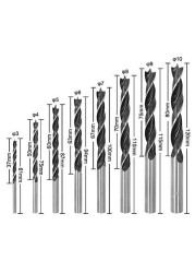 8 قطعة/المجموعة الخشب مجموعة لقمة مثقاب 3 مللي متر-10 مللي متر لقمة ثقب عدة لوود الخشب أدوات لولبية مثقاب عالية الكربون الصلب