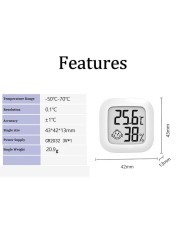 Mini indoor temperature hygrometer easy to read digital hygrothergraph Precision measuring instrument Practical easy to install