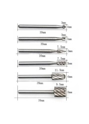 10pcs/set HSS Router Router Drill Bits Set for Dry Mill Rotary Burrs Tools Wood Stone Metal Root Carving Milling Cutter