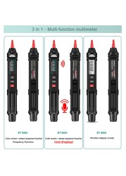 Handheld Multimeter With Backlight AC DC Voltage Meter Sensor Tester With Audio Broadcast Resistance Diode Tester