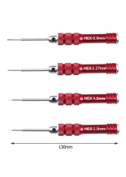 HSS Red Handle Hex Screwdriver Tool Set for RC Helicopter Drone Airplane Model Metal Repair Tools