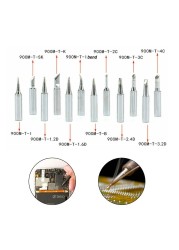 5pcs 900M-T Soldering Iron Pure Copper Soldering Iron Headphones IS/I/B/K/SK/2.4D/3.2D/1C/2C/3C/4C Lead-free Soldering Tips Head