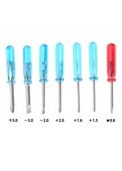 1/7pcs 5mm Mini Slotted Cross Word Head Five-pointed Star Screwdriver For Phone Mobile Phone Laptop Repair Open Tool